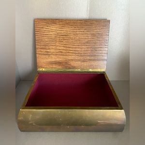 Du Vonn Collection‎ Rare Brass & Oak Trinket Box